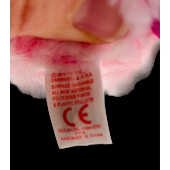 Ty Beanie Babies Beanie Boos Twiggy pink owl 2019 fluffy with glitter P11 - Picture 4 of 4